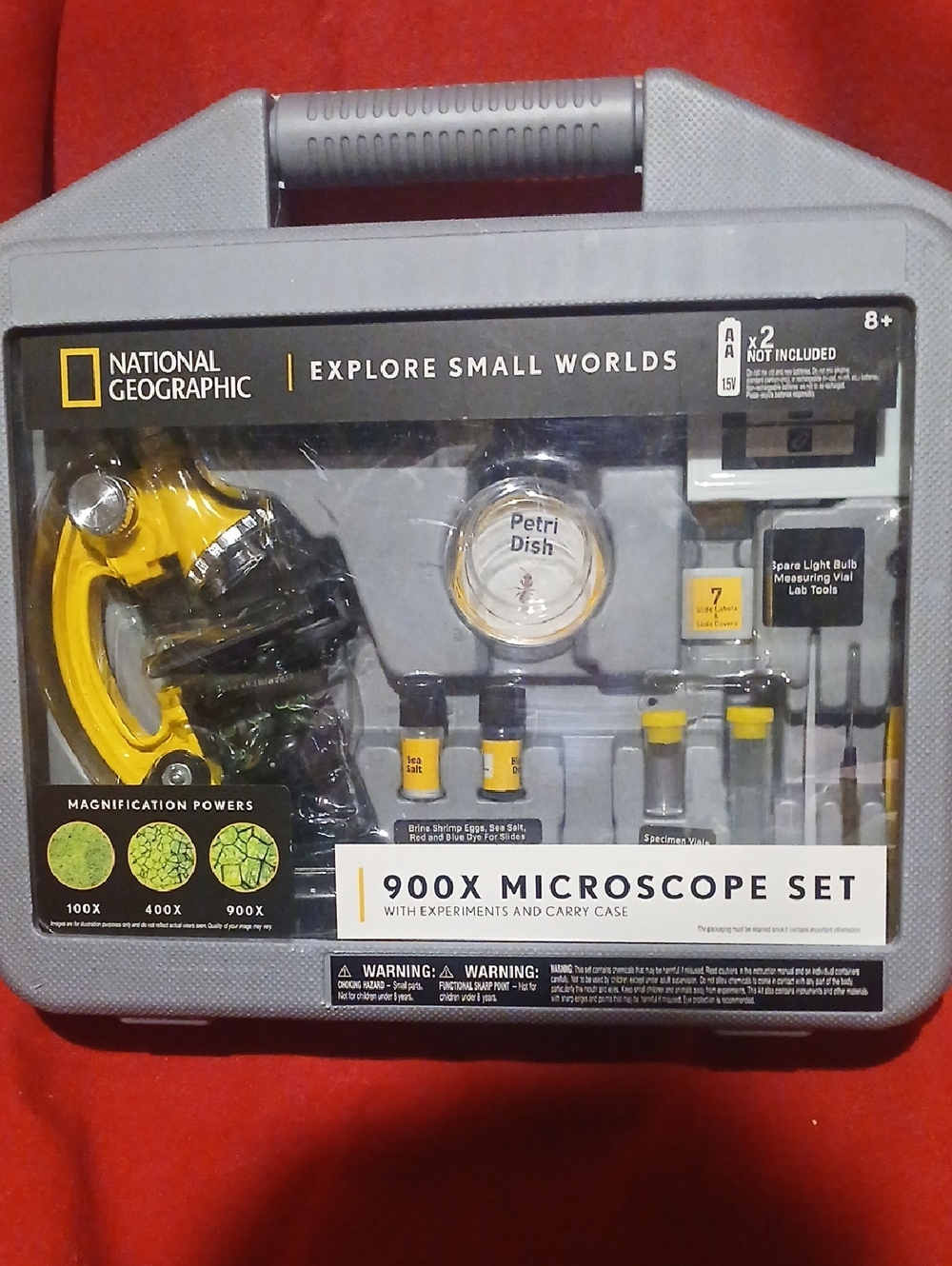 National Geographic Yellow and Black 900X Microscope Set